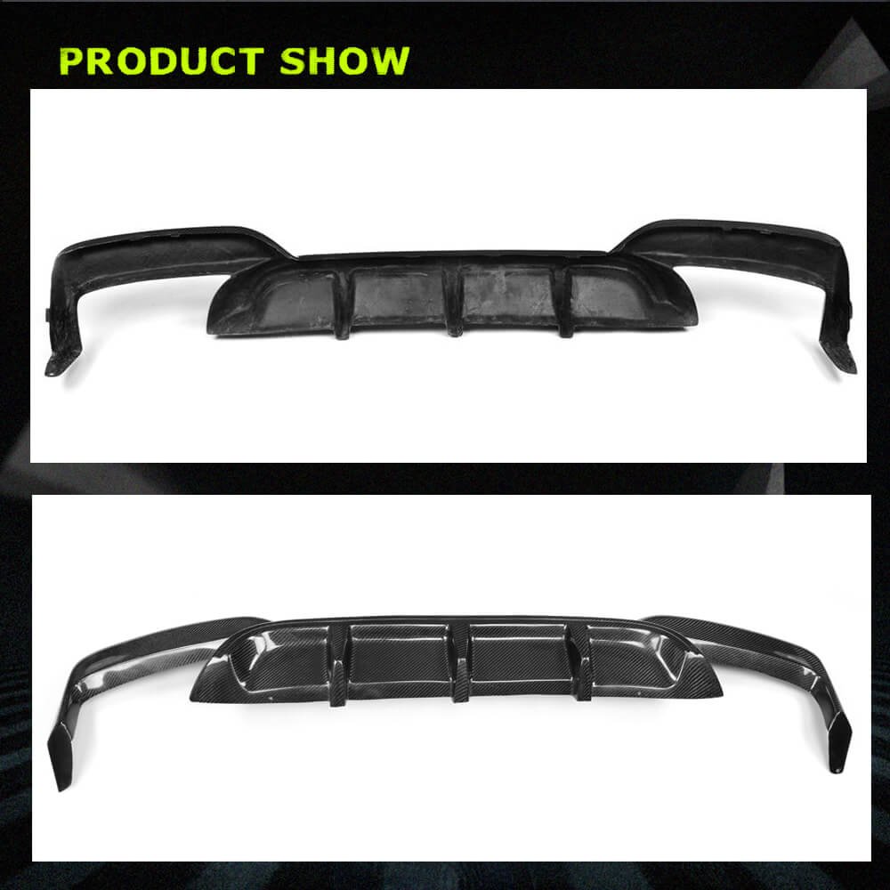 Fits for BMW 6 Series F06 F12 F13 640i 650i M Sport M6 13-18 Carbon Fiber Rear Bumper Diffuser Valance Lip
