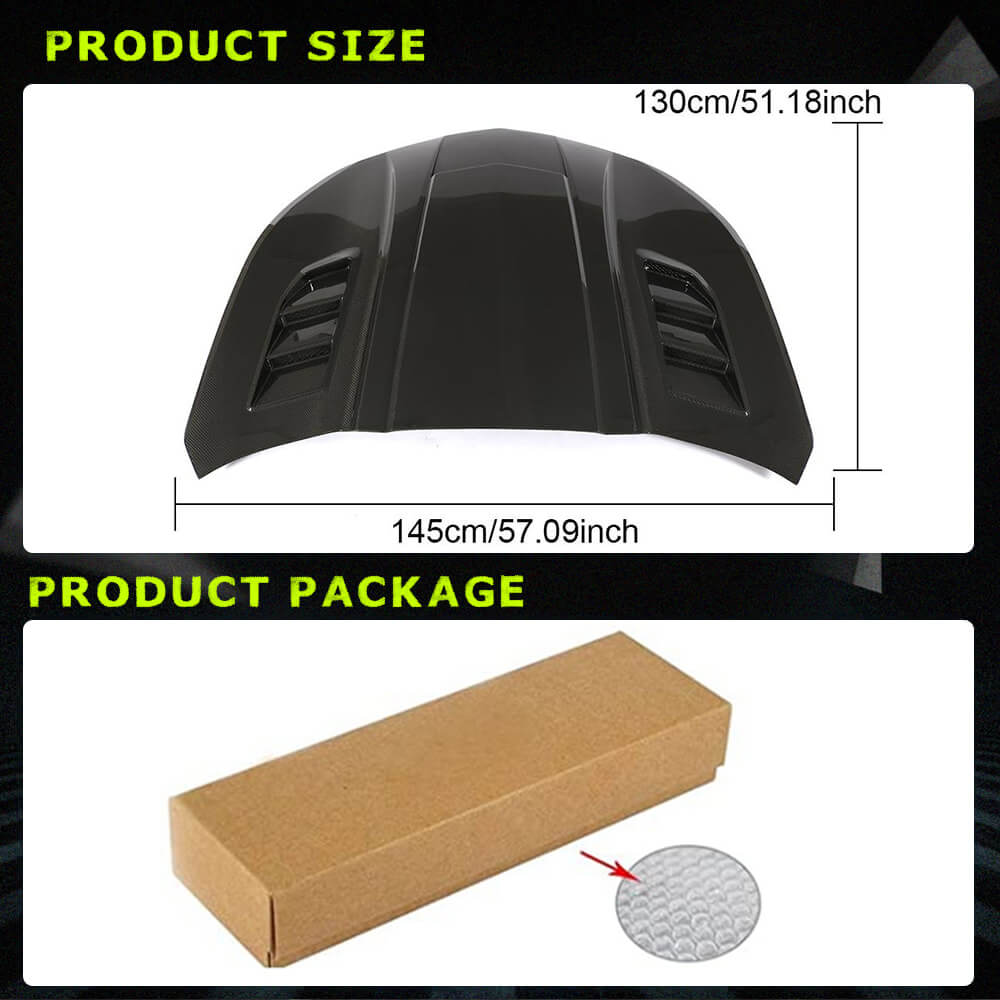 Fits for Chevrolet Camaro Carbon Fiber Engine Hood Bonner Cover Widebody Kit