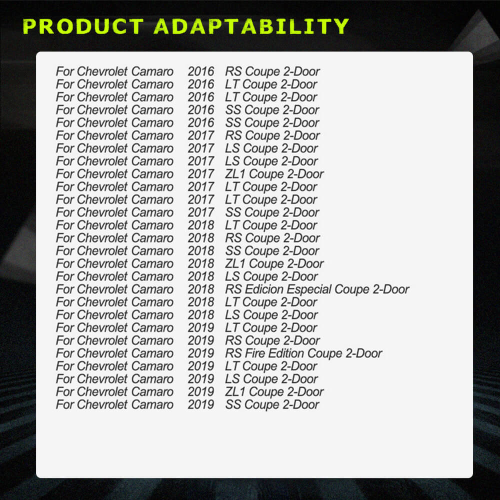 Fits for Chevrolet Camaro Coupe Carbon Fiber Rear Trunk Spoiler Wing Lip