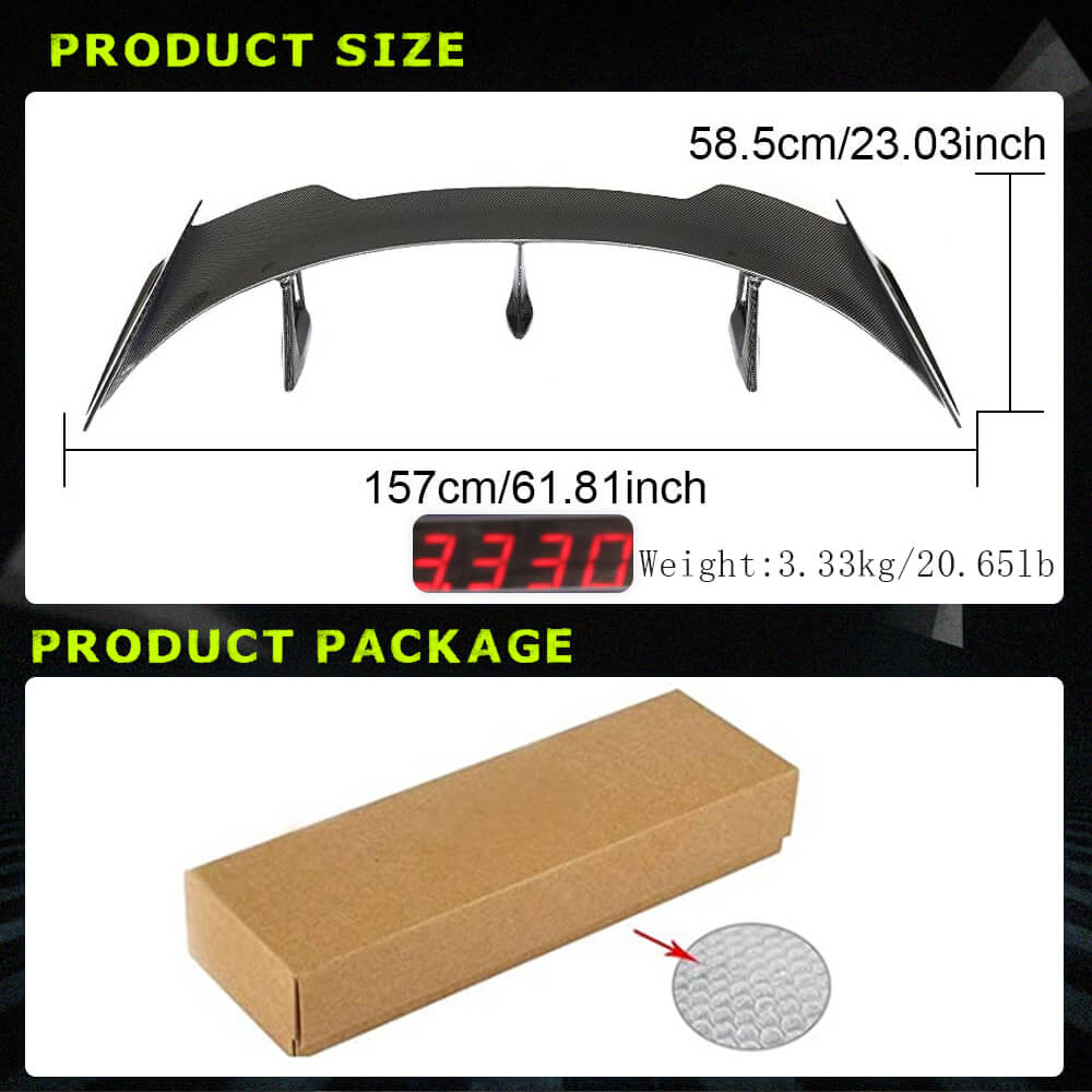 Fits for Chevrolet Camaro Coupe Carbon Fiber Rear Trunk Spoiler Wing Lip