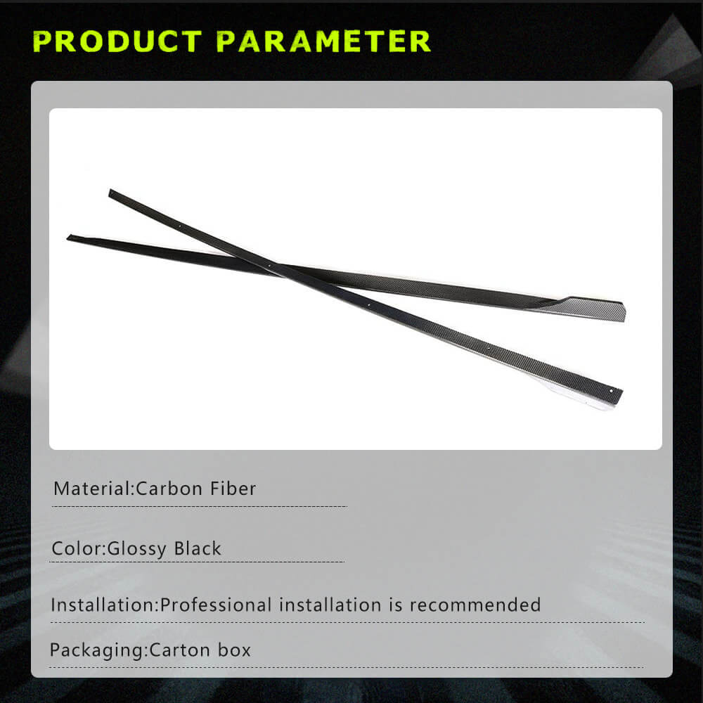 Fits for Audi A5 Sline S5 B9 Carbon Fiber Side Skirts Rocker Panels Extension Lip Factory Outlet