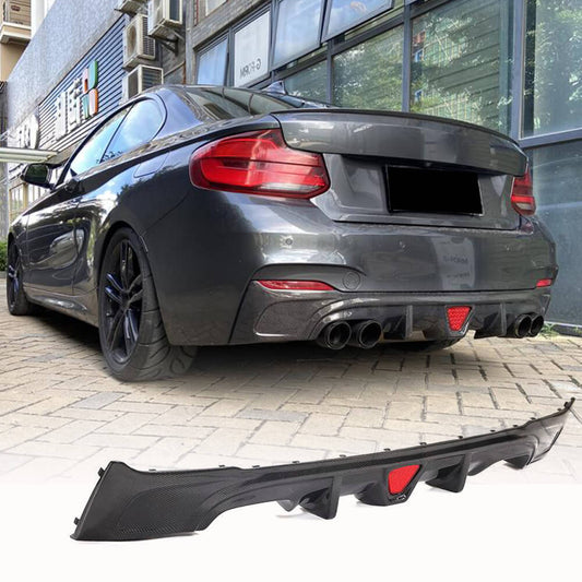 Fits for BMW 2 Series F22 F23 M Sport Carbon Fiber Rear Bumper Diffuser Valance Lip |220i 228i 230i M-tech M235i M240i