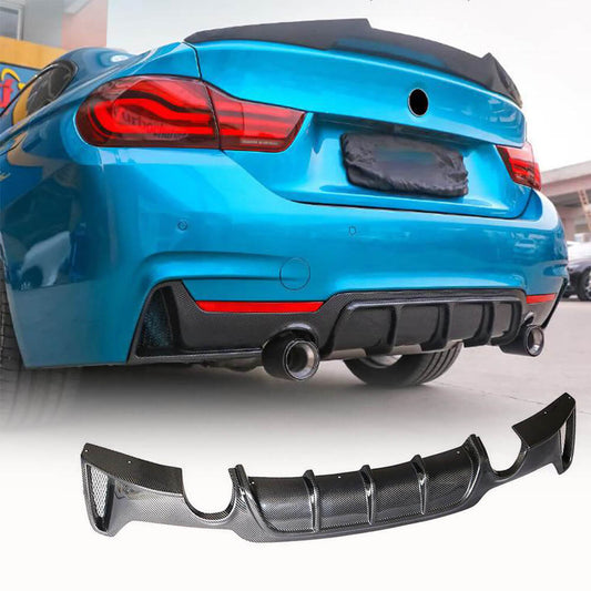 Fits for BMW 4 Series F32 F33 F36 M Sport Carbon Fiber Rear Bumper Diffuser Valance Lip |420i 428i 430i 435i 440i M Tech