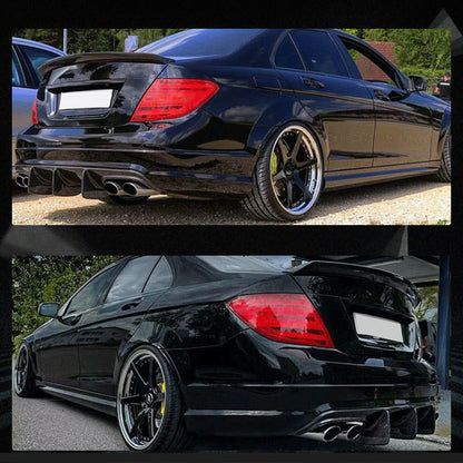 Fits for Mercedes Benz C Class W204 C63 AMG Pre-facelift Carbon Fiber Rear Bumper Diffuser Valance Lip