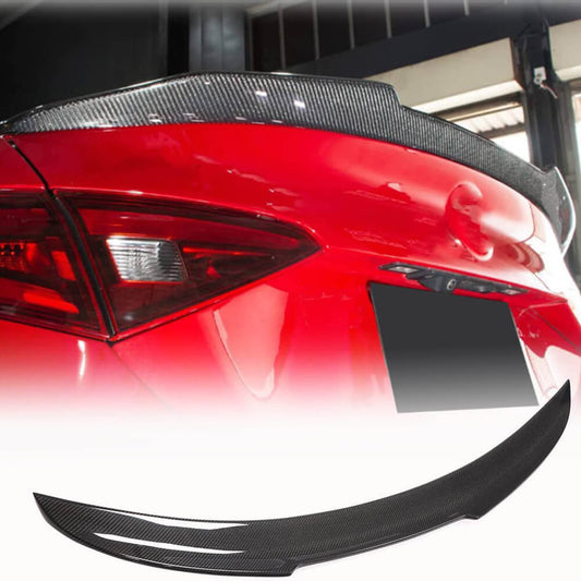 Fits for Alfa Romeo Giulia 952 Sedan 15-22 Real Carbon Fiber Rear Trunk Boot Spoiler Wing Lip Factory Outlet