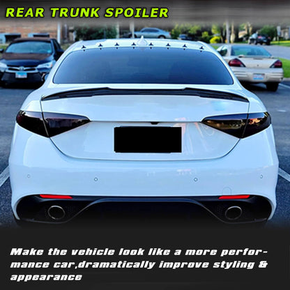 Fits for Alfa Romeo Giulia 952 Sedan 15-22 Real Carbon Fiber Rear Trunk Boot Spoiler Wing Lip Factory Outlet