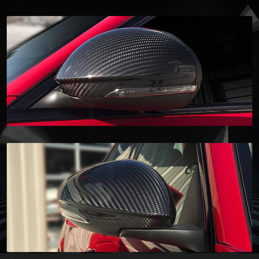 Fits for Alfa Romeo Giulia 952 Sport 15-20 Real Carbon Fiber Add-on Side Rearview Mirror Cover Caps 1Pair
