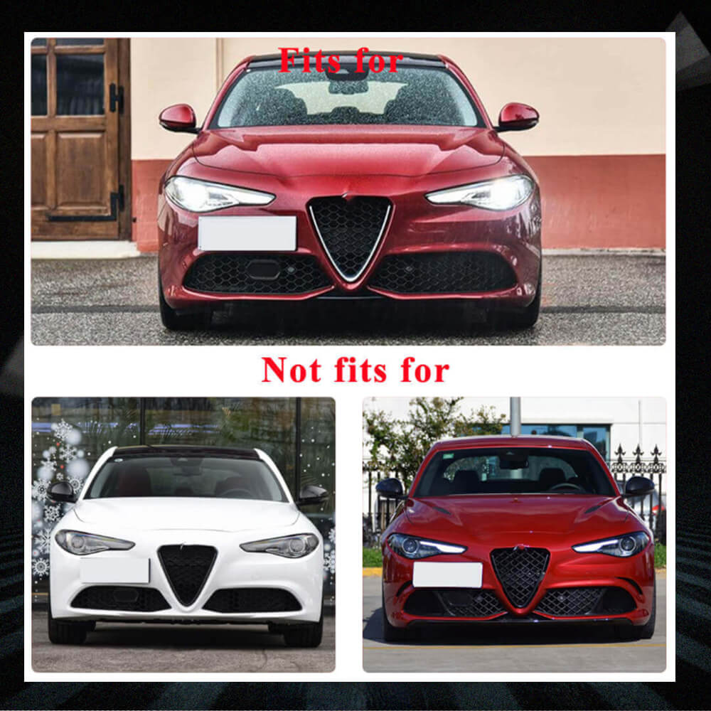 Fits for Alfa Romeo Giulia 952 Sport 15-21 Real Carbon Fiber Front Fog Lamps Covers Light Air Fender Vents