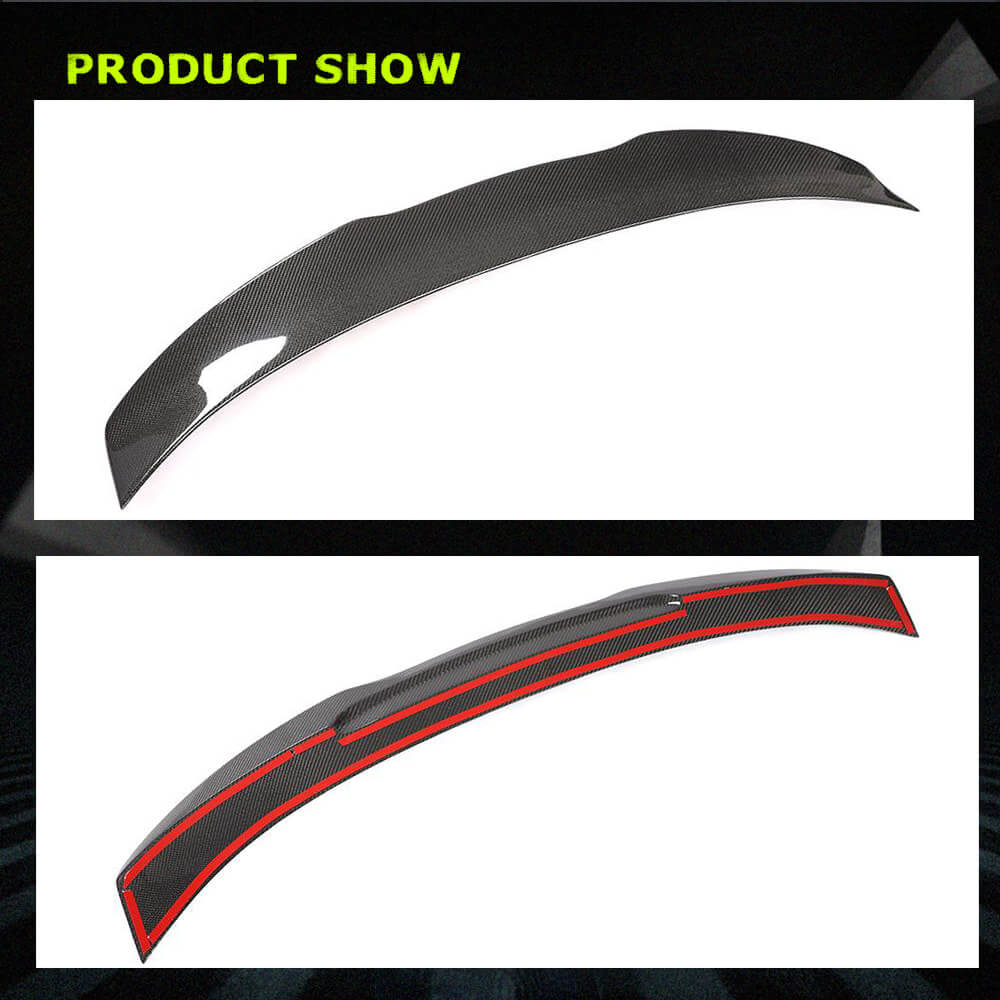 Fits for Audi A3 Sline S3 RS3 8V 8V.5 Sedan Carbon Fiber Rear Trunk Boot Spoiler Wing Lip