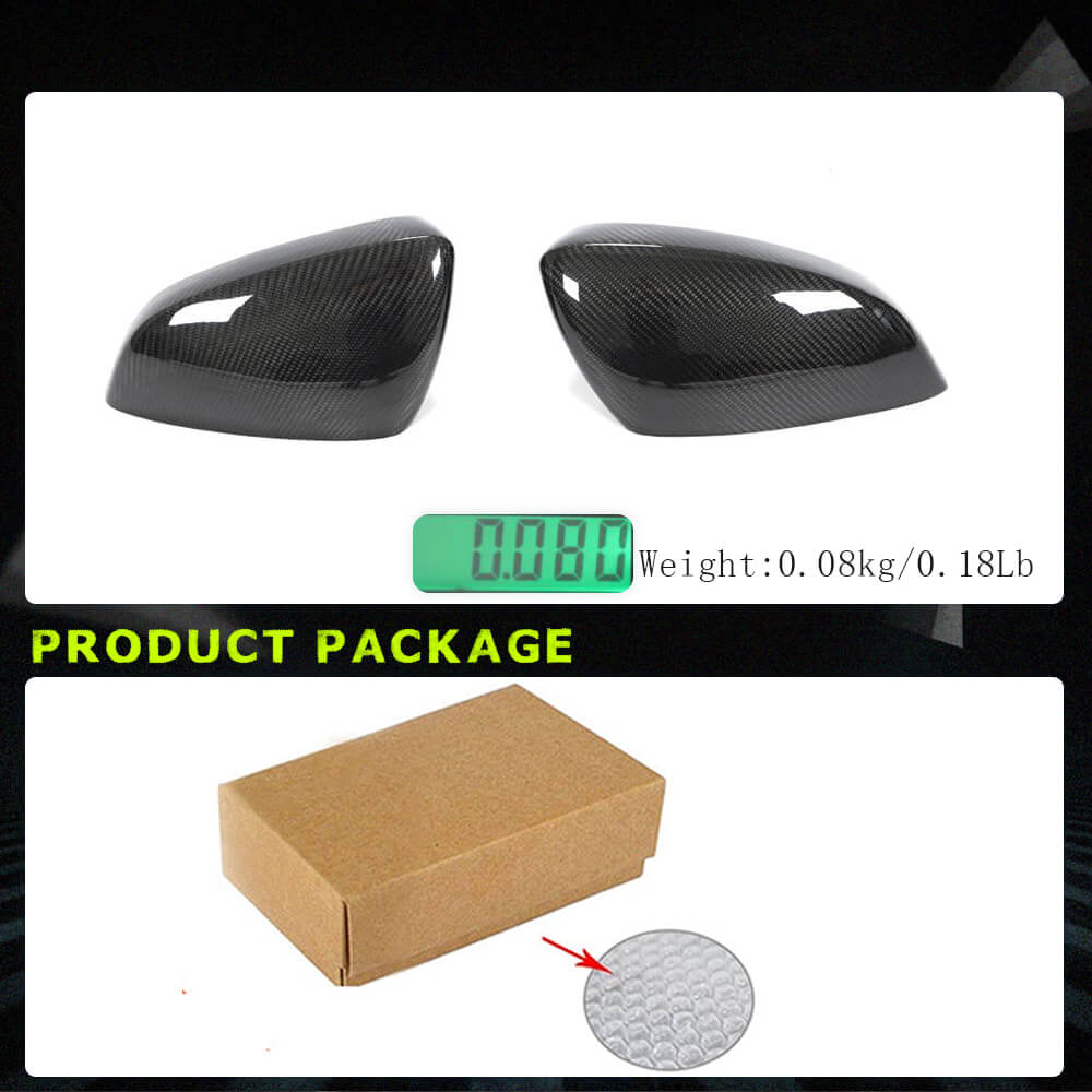 Fits for Audi A3 Sline S3 RS3 8Y Sedan Carbon Fiber Add-on Side Rearview Mirror Cover Caps 1Pair LHD
