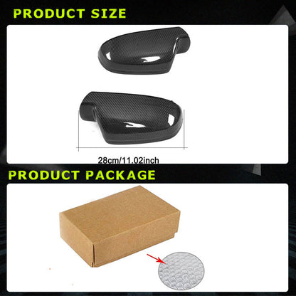 Fits for Audi A4 Sline S4 A5 Sline S5 RS5 B8.5 Carbon Fiber Replacement Side Rearview Mirror Cover Caps 2pcs