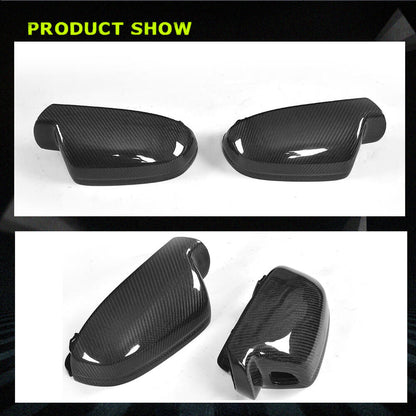 Fits for Audi A4 Sline S4 A5 Sline S5 RS5 B8.5 Carbon Fiber Replacement Side Rearview Mirror Cover Caps 2pcs