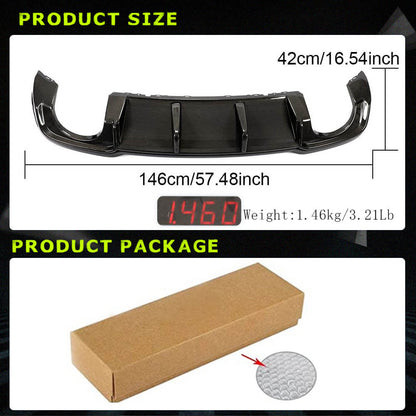 Fits for Audi RS3 8V.5 Sedan Facelift Carbon Fiber Rear Bumper Diffuser Valance Lip