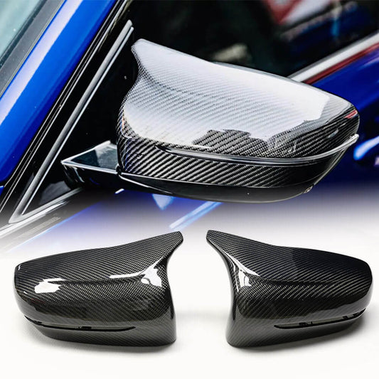Fits for BMW 3 Series G20 G21 Carbon Fiber Replacement Side Rearview Mirror Cover Caps LHD 2pcs| 318i 320i 330i 330e M340i