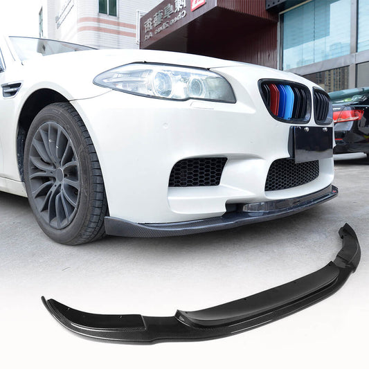 Fits for BMW 5 Series F10 M5 11-16 Carbon Fiber Front Bumper Lip Spoiler Wide Body Kit