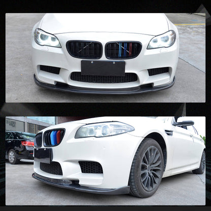 Fits for BMW 5 Series F10 M5 11-16 Carbon Fiber Front Bumper Lip Spoiler Wide Body Kit