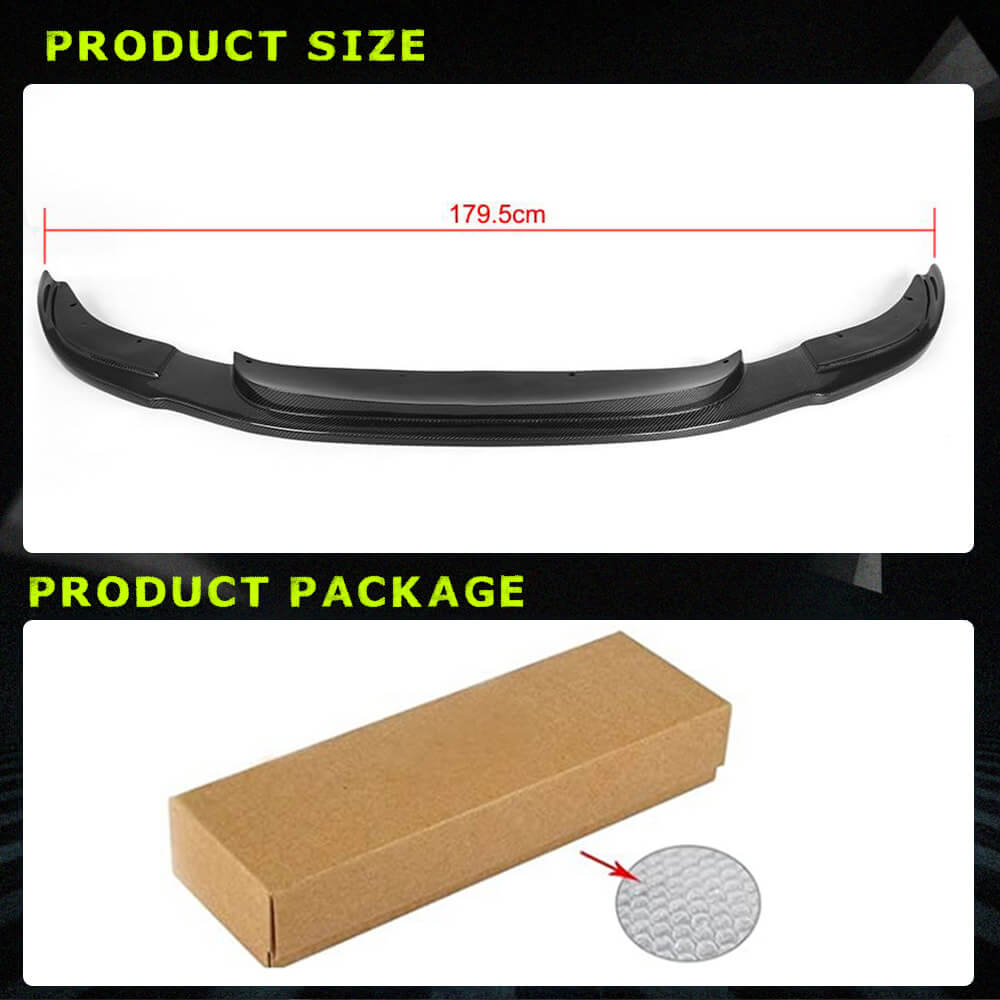 Fits for BMW 5 Series F10 M5 11-16 Carbon Fiber Front Bumper Lip Spoiler Wide Body Kit