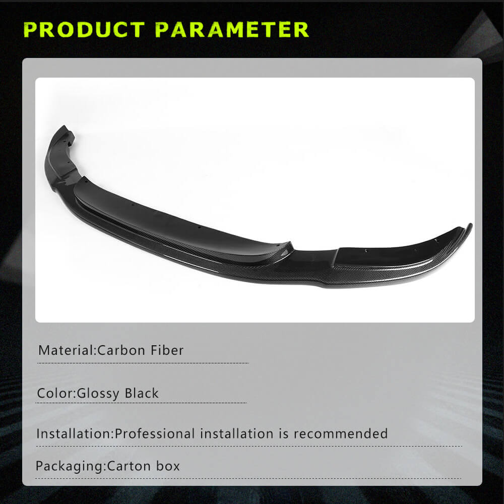 Fits for BMW 5 Series F10 M5 11-16 Carbon Fiber Front Bumper Lip Spoiler Wide Body Kit