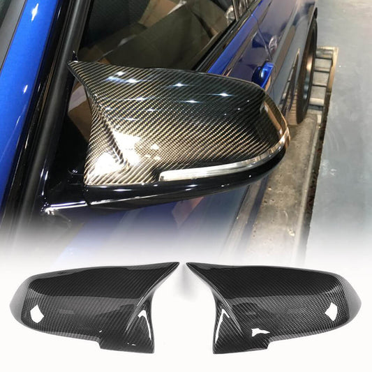 Fits for BMW F20 F22 F30 F34 F32 F33 F36 X1 E84 F87 M2 Carbon Fiber Replacement Side Rearview Mirror Cover Caps 2pcs