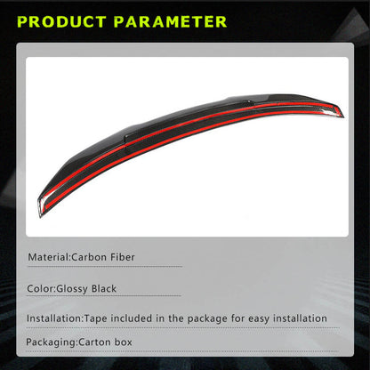Fits for BMW F82 M4 Coupe Carbon Fiber Rear Trunk Boot Spoiler Wing Lip Factory Outlet