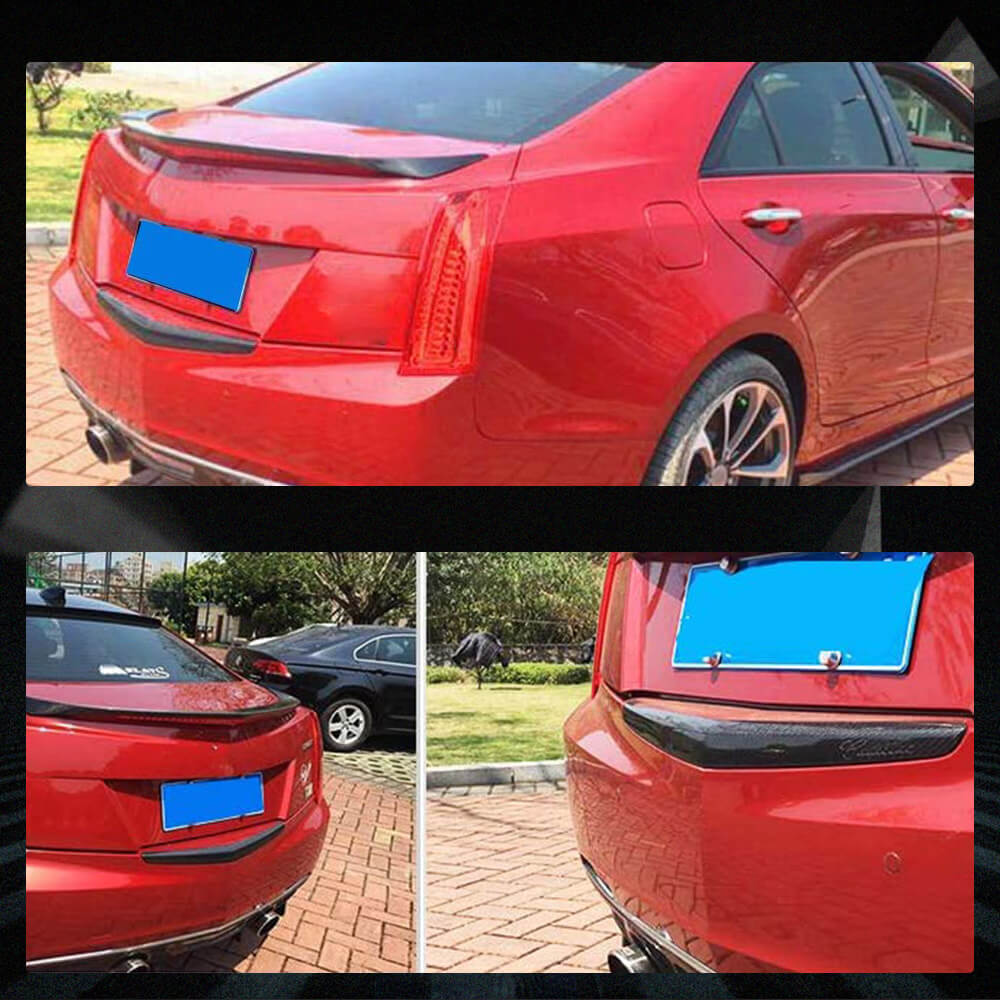 Fits for Cadillac ATS 14-19 Carbon Fiber Rear Door Trunk Lid Tail Wing Trim Factory Outlet