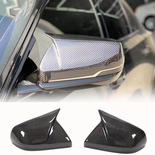 Fits for Cadillac ATS/ATSL Sedan 2014-2019 Carbon Fiber Replacement Style Side Rearview Mirror Cover Caps 2pcs