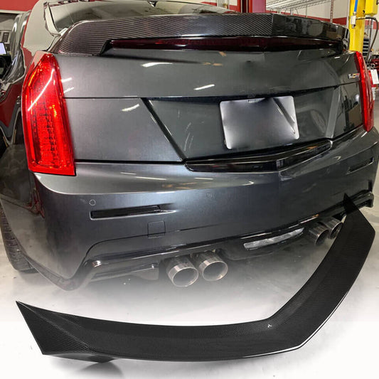Fits for Cadillac ATS Sedan 13-19 Carbon Fiber Rear Trunk Boot Spoiler Wing Lip Factory Outlet