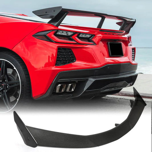 Fits for Chevrolet Corvette C8 Carbon Fiber Rear Trunk Spoiler Wing Lip