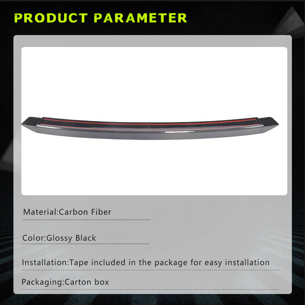 Fits for Dodge Challenger 08-14 Carbon Fiber Rear Door Trunk Lid Tail Wing Trim Factory Outlet