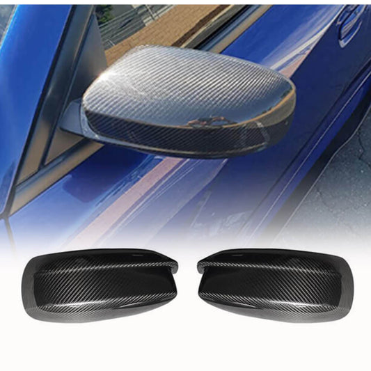 Fits for Dodge Charger Sedan 10-22 Dry Carbon Fiber Side Rearview Mirror Cover Caps Add-on