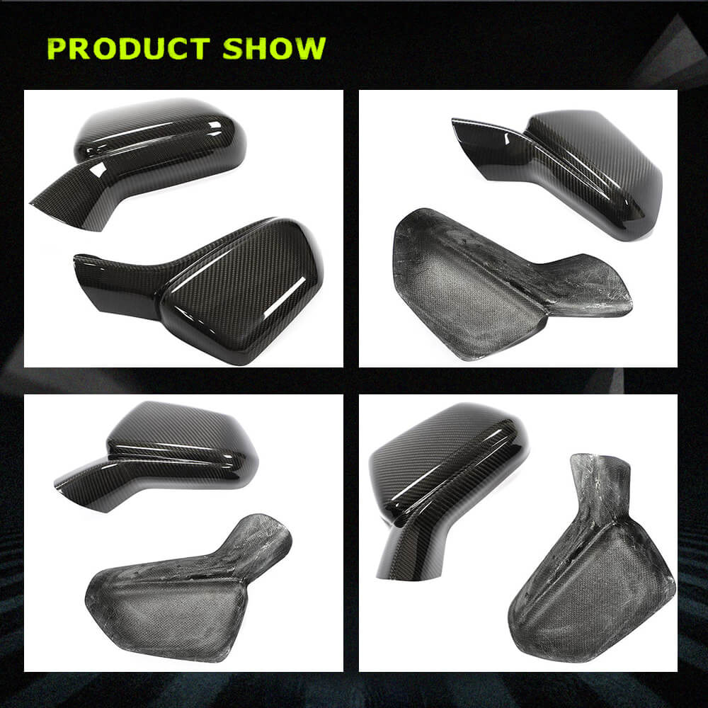 Fits for Chevrolet Camaro Dry Carbon Fiber Add-on Side Rearview Mirror Cover Caps 2pcs