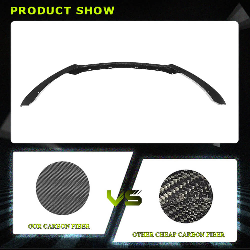 Fits for Ford Mustang GT Coupe 2-Door 15-17 Carbon Fiber Front Chin Lip Splitter