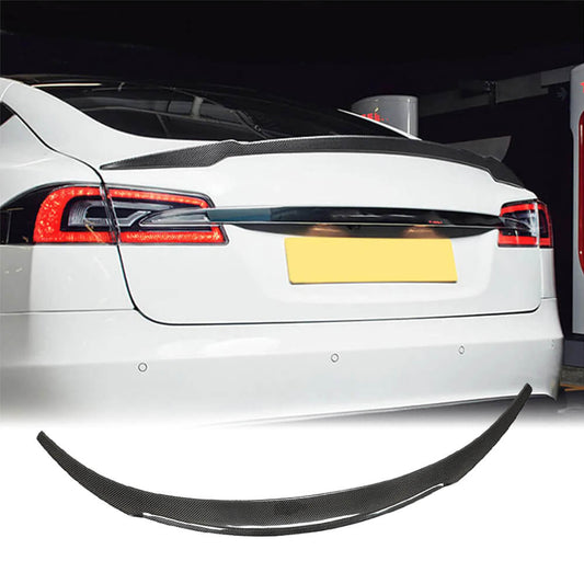 Fits for Tesla Model 3 Sedan 16-20 Carbon Fiber Rear Trunk Spoiler Wing Lip