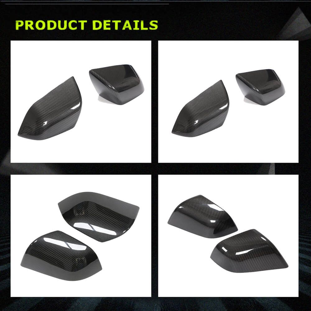 Fits for Tesla Model 3 Sedan 16-20 Dry Carbon Fiber Side Rearview Mirror Cover Caps Add-on