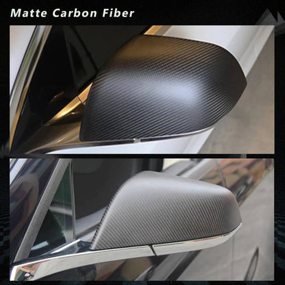 Fits for Tesla Model 3 Sedan 16-20 Dry Carbon Fiber Side Rearview Mirror Cover Caps Add-on