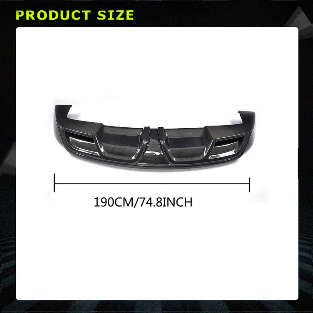 Fits for Tesla Model S 2012-2015 Carbon Fiber Rear Bumper Diffuser Lip