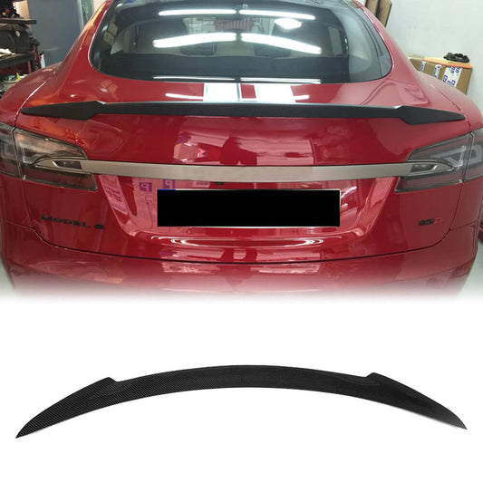 Fits for Tesla Model S Pre-facelift Carbon Fiber Rear Trunk Spoiler Wing