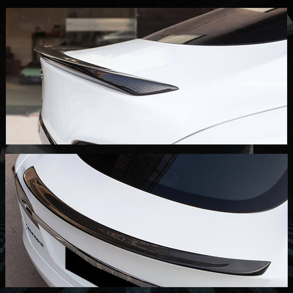 Fits for Tesla Model S Pre-facelift Carbon Fiber Rear Trunk Spoiler Wing