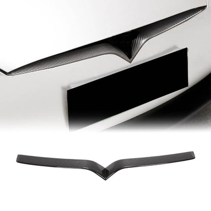 Fits for Tesla Model S Sedan 12-20 Carbon Fiber Front Grille Frame Cover Trim