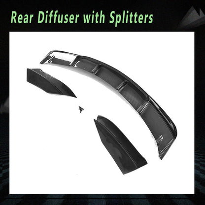 Fits for Tesla Model S Sedan 16-20 Carbon Fiber Rear Bumper Diffuser Splitter