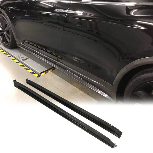 Fits for Tesla Model X Carbon Fiber Side Skirts Extension Lip