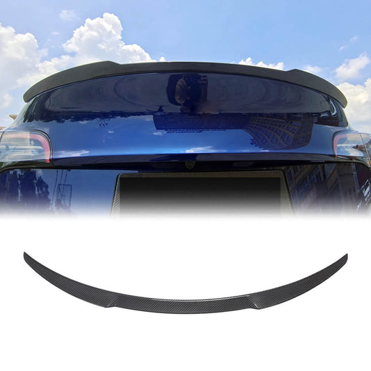 Fits for Tesla Model Y Carbon Fiber Rear Trunk Boot Spoiler Wing Lip