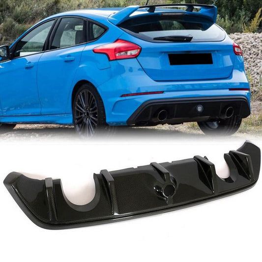 Fits for Ford Focus RS 2016-2018 Carbon Fiber Rear Bumper Diffuser Lip