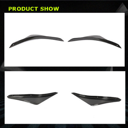 Fits for Ford Mustang Coupe 2-Door 15-17 Carbon Fiber Front Bumper Air Fender Vent Canard Fins | V6 V8 GT