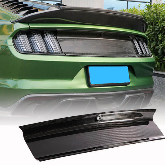 Fits for Ford Mustang Coupe 2-Door 15-20 Dry Carbon Fiber Rear Tail Trunk Lid Cover | V6 V8 GT