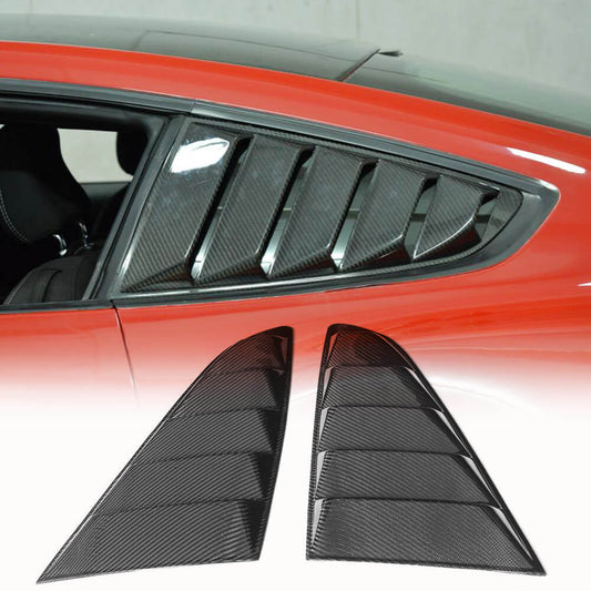 Fits for Ford Mustang GT Coupe 2-Door 15-17 Dry Carbon Fiber Rear Window Air Vent