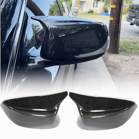 Fits for Infiniti Q50 Q60 Q70 QX30 14-22 Carbon Fiber Replacement Side Rear View Mirror Cover Caps Pair Factory Outlet