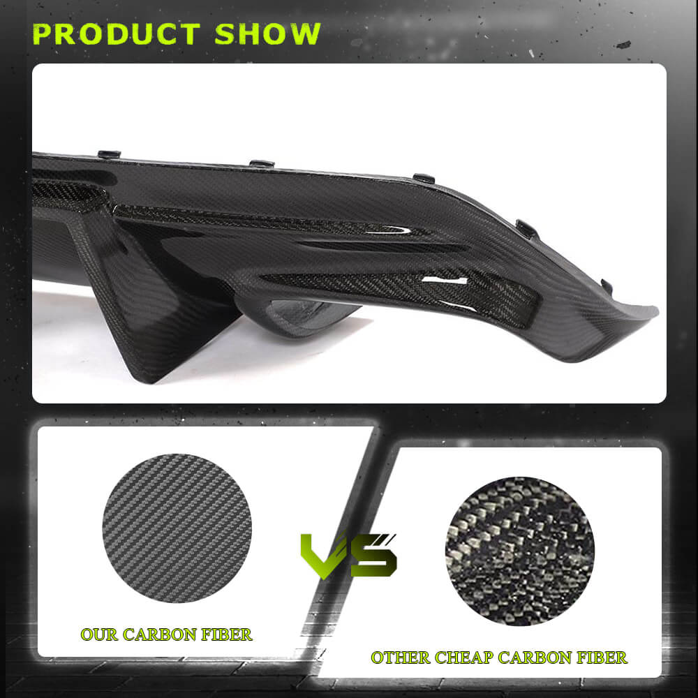 Fits for Mercedes Benz (W117) C117 CLA250 CLA45 AMG Real Carbon Fiber Rear Bumper Diffuser Valance Lip