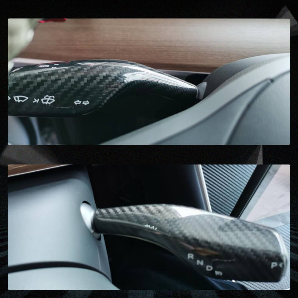 Fits for Tesla Model 3 18-20 Carbon Fiber Turn Light Controller Cover