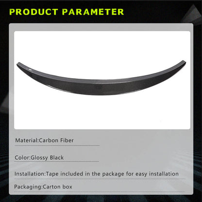 Fits for Tesla Model 3 Sedan 16-22 Carbon Fiber Rear Trunk Spoiler Wing Lip